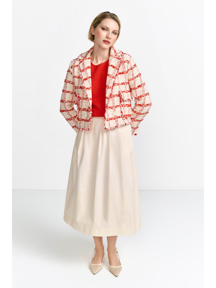 Blazer rood/crème