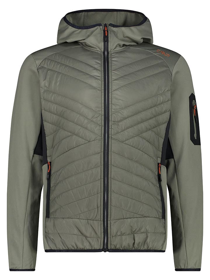 Hybridjacke in Khaki