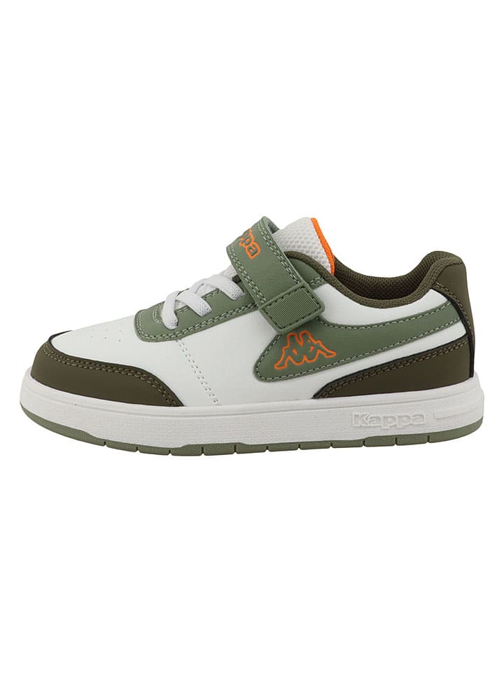 Sneakersy "Kora" w kolorze biało-oliwkowym