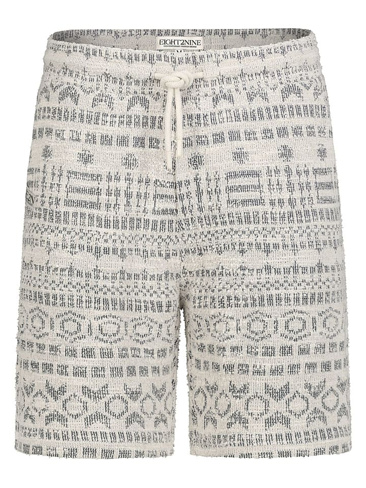 Sweatshorts in Creme/ Dunkelblau