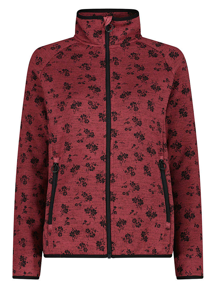 Fleecejacke in Bordeaux