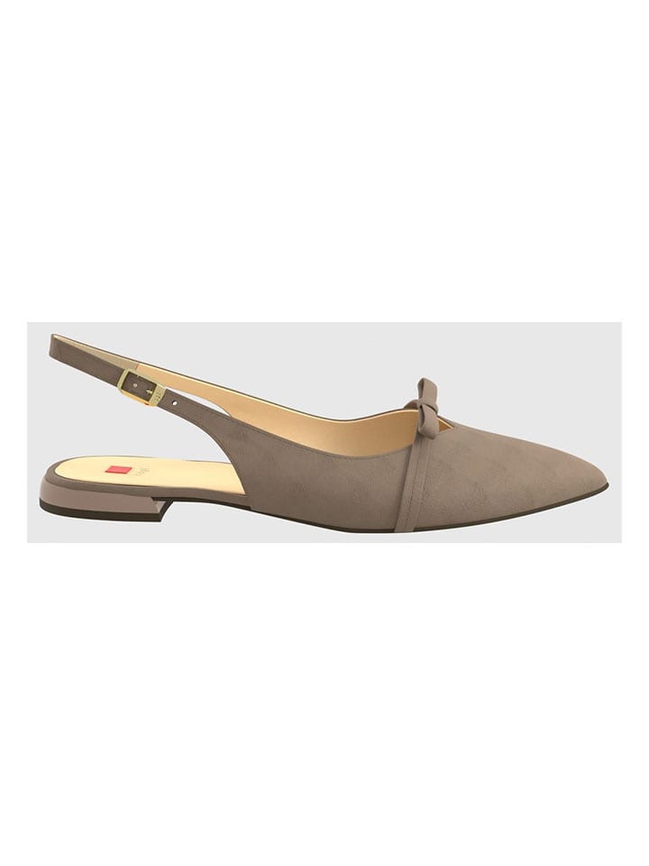 Leder-Slingballerinas "Pretty" in Beige