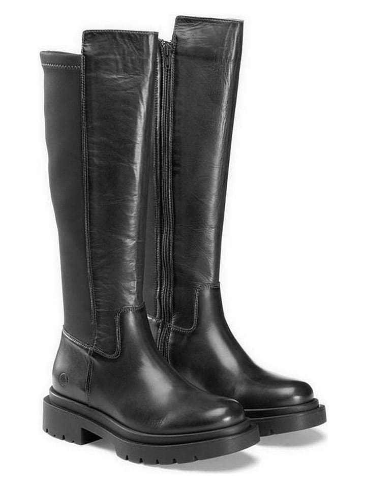Skórzane botki "The High Boot" w kolorze czarnym