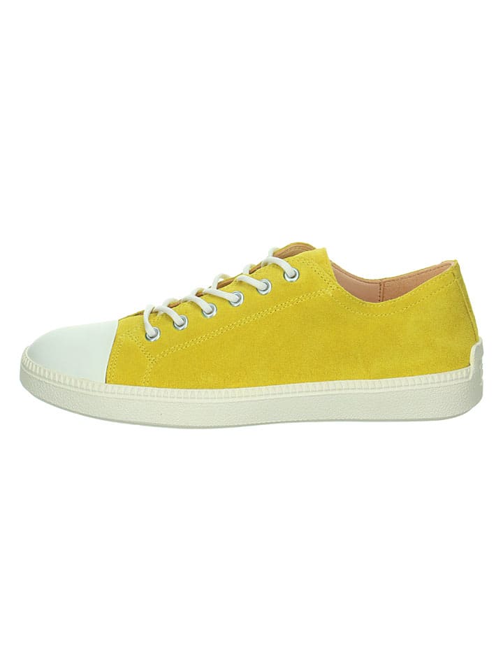 Skórzane sneakersy "Turna" w kolorze żółtym
