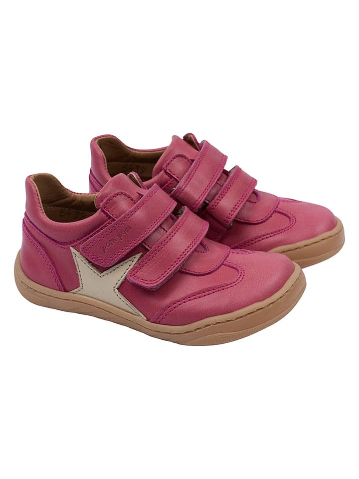 Leren sneakers roze