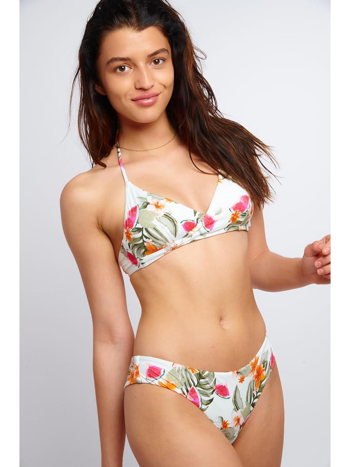 Biustonosz bikini "Palmrose" w kolorze czarno-białym