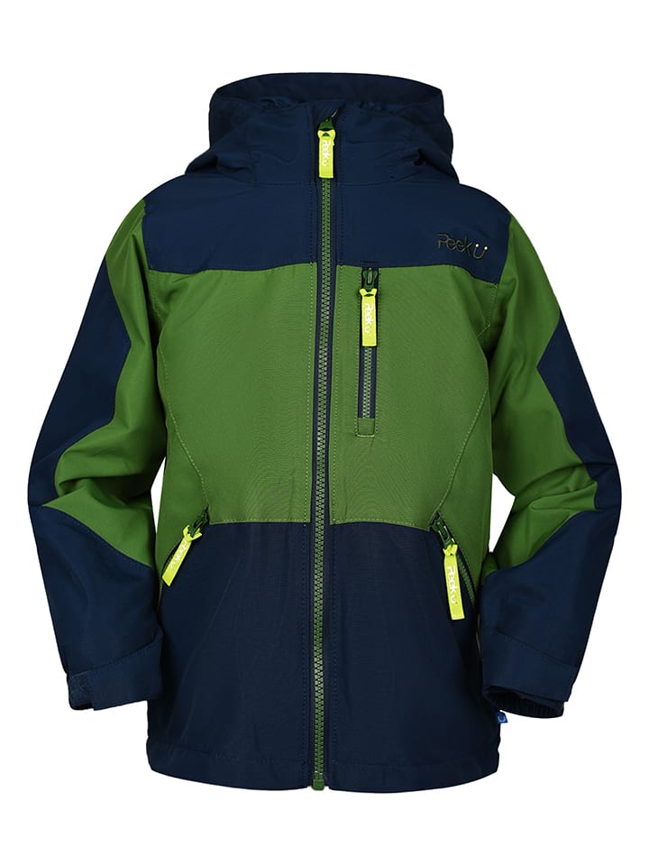 Regenjacke "Axel" in Dunkelblau/ Grün
