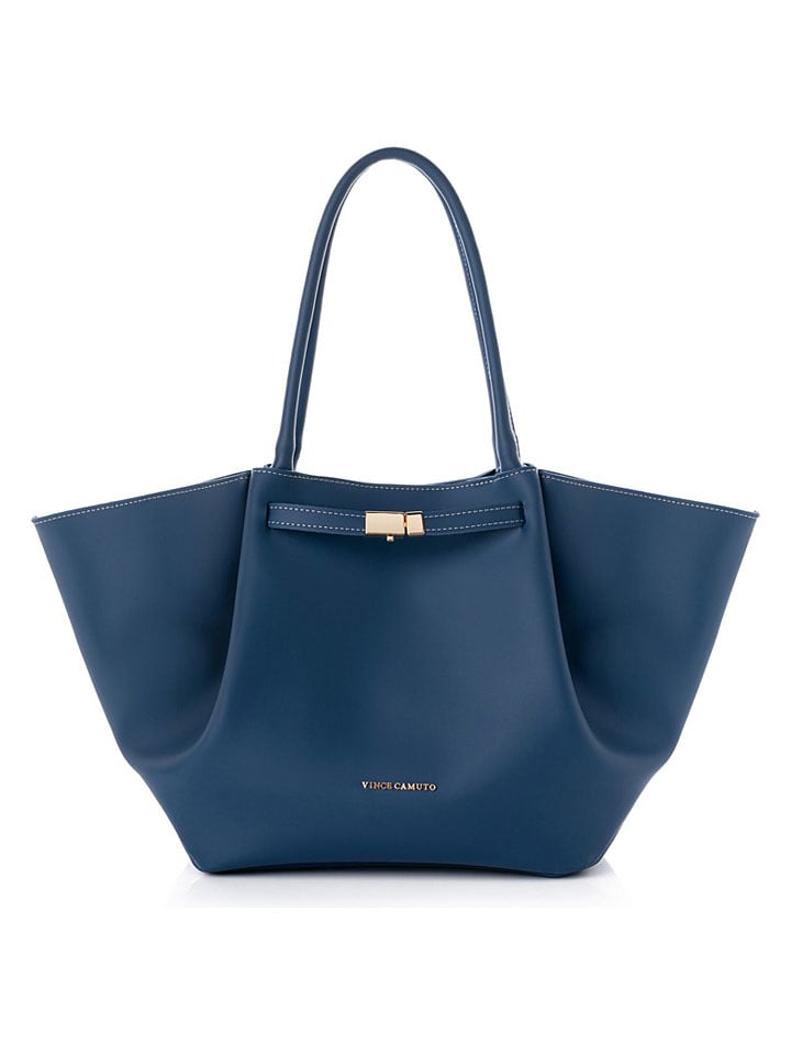 Shopper bag w kolorze niebieskim - 52 x 27 x 13 cm