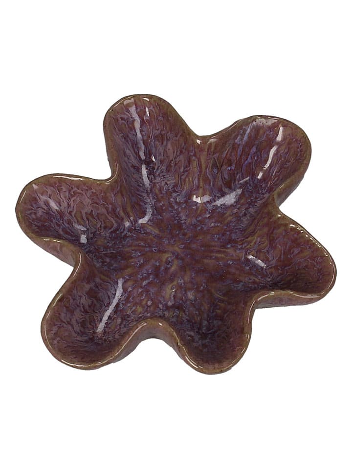 Miska dekoracyjna w kolorze brązowo-fioletowym - 15,2 x 3,2 x 13 cm
