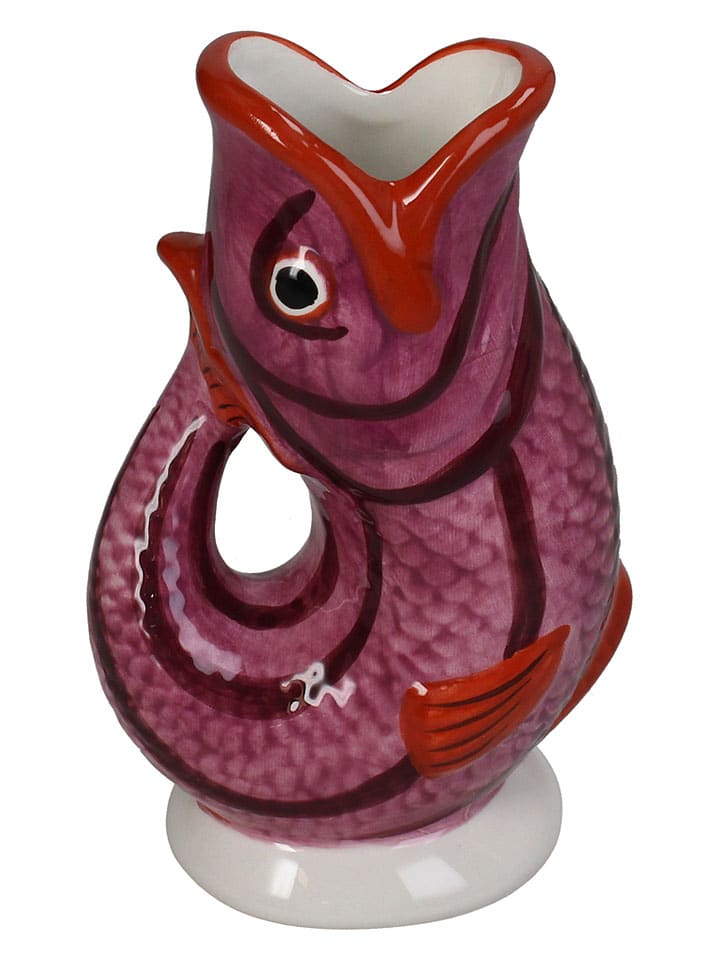 Wazon "Fish" w kolorze fioletowym - 11 x 17 x 7 cm