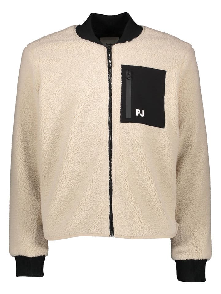Fleece vest beige