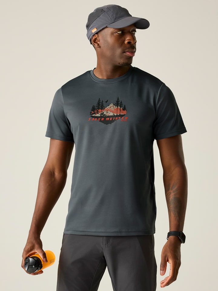 Funktionsshirt "Fingal Slogan" in Anthrazit