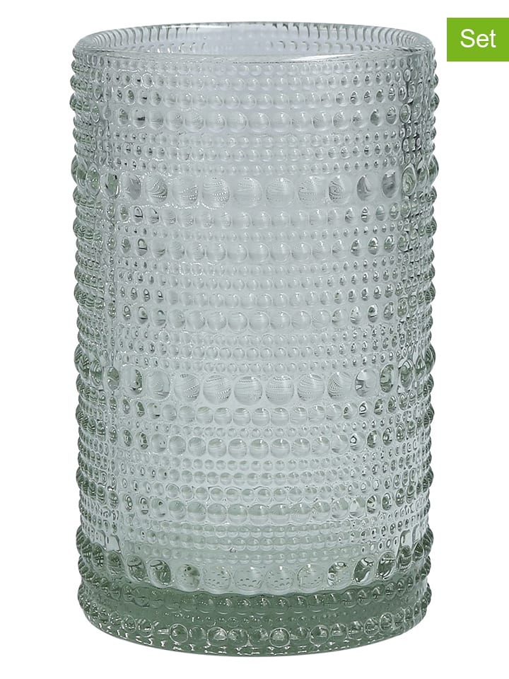Szklanki (6 szt.) "Jupiter" w kolorze zielonym - 350 ml