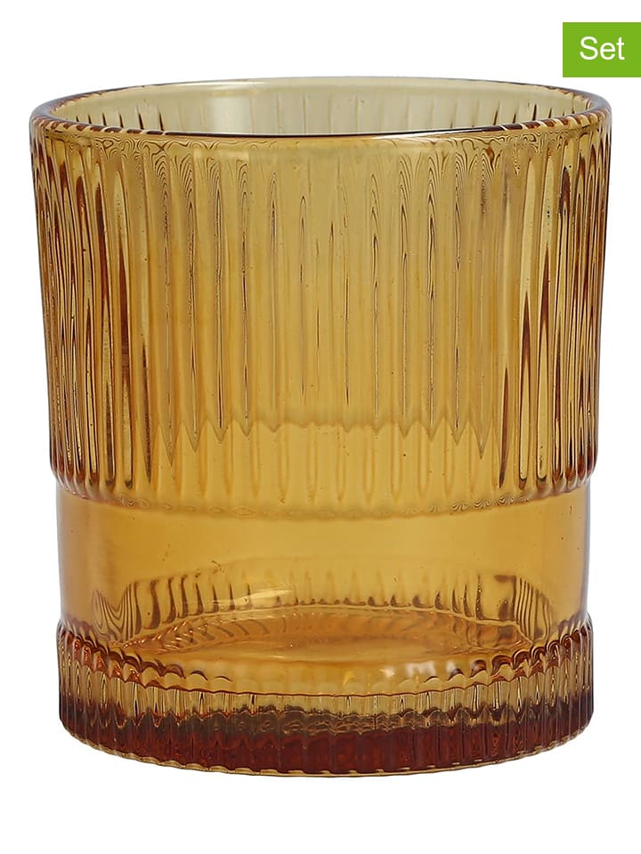 Szklanki (4 szt.) "NoHo" w kolorze żółtym - 250 ml