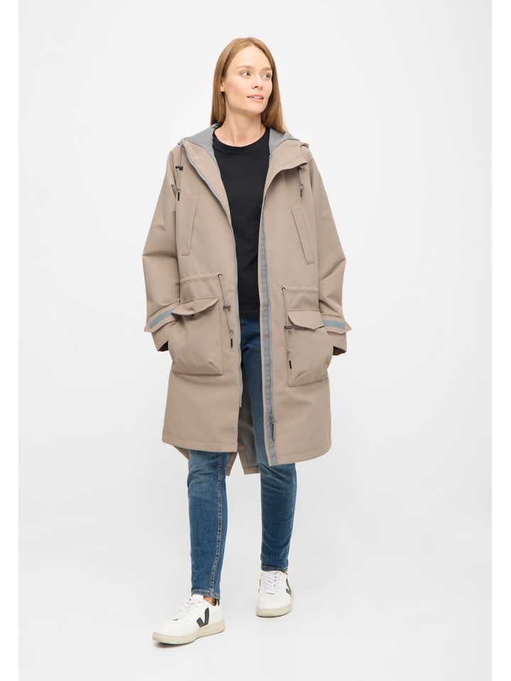 Parka funkcyjna w kolorze beżowym