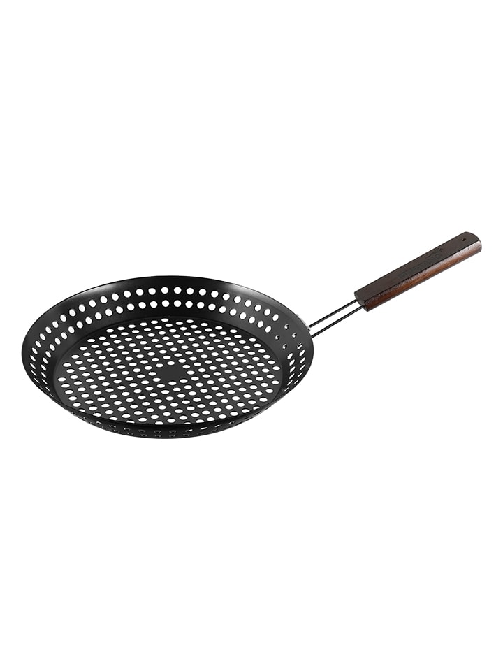 Patelnia wok w kolorze czarnym do grilla - Ø 31 cm