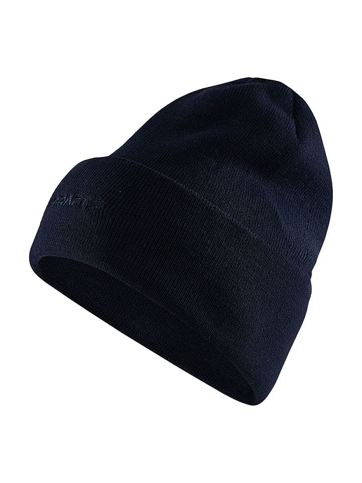 Czapka beanie "Core Essence" w kolorze granatowym