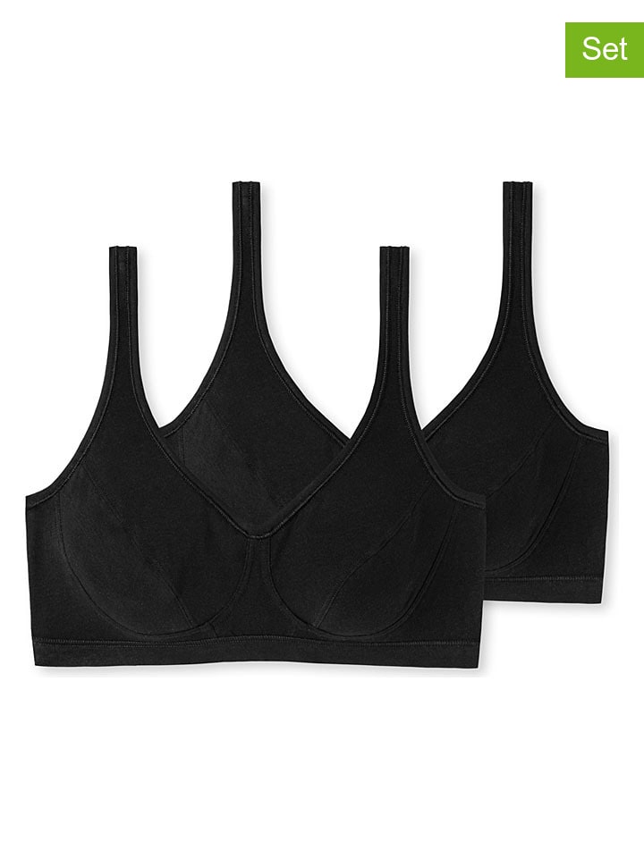 2-delige set: bustiers zwart