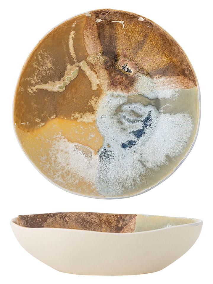 Miska "Lacey" w kolorze jasnobrązowo-białym - Ø 26,5 cm