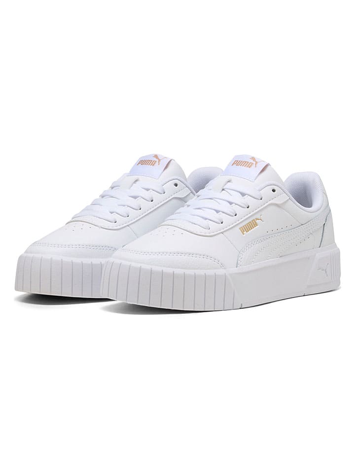 Skórzane sneakersy "Carina Mia" w kolorze białym