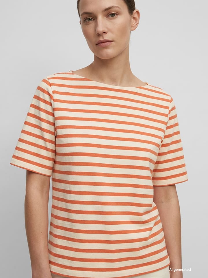 Shirt oranje/crème