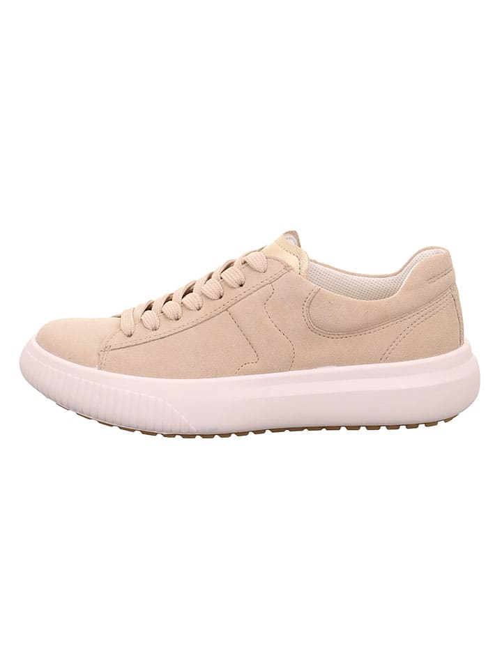 Skórzane sneakersy "T4 JUMP" w kolorze beżowym