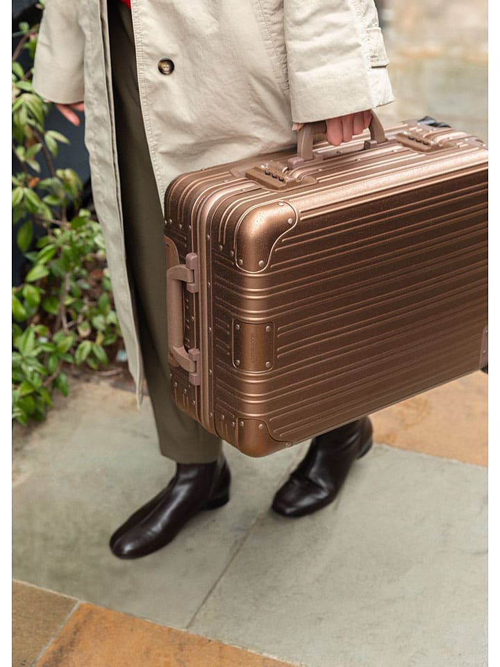 Hardcase trolley koperkleurig - (B)45 x (H)66,5 x (D)25,7 cm