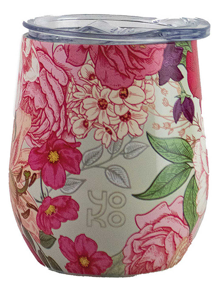 Kubek termiczny "Barcelona" w kolorze różowo-błękitnym - 250 ml