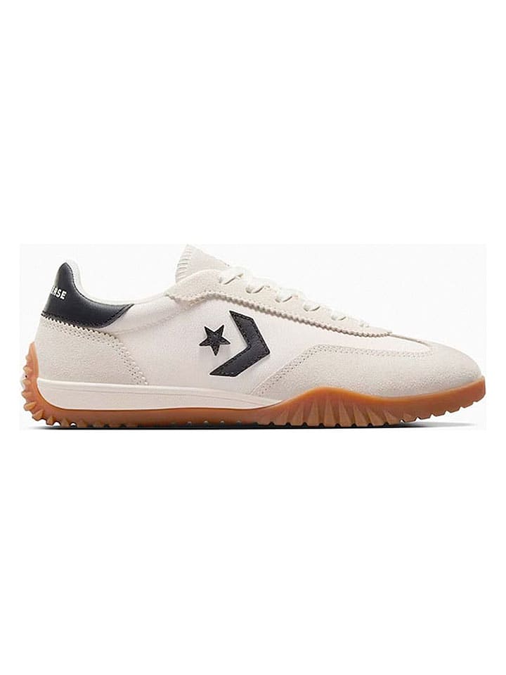 Skórzane sneakersy "Run Star" w kolorze kremowo-czarnym