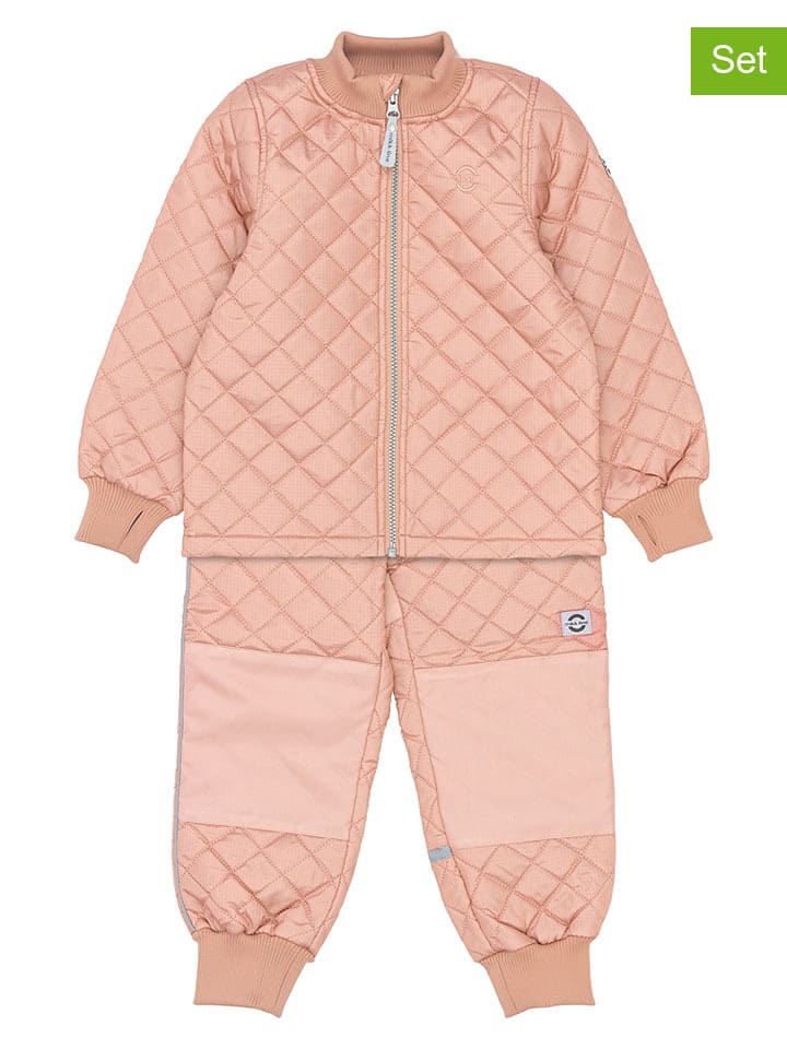2-delige thermo-outfit lichtroze