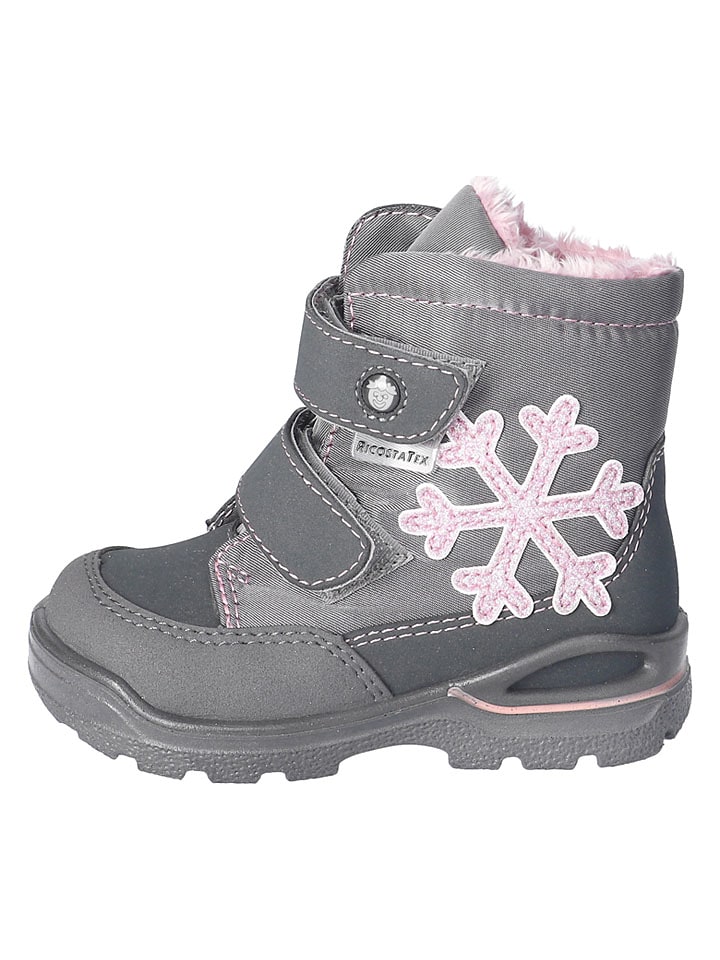 Winterboots grijs/lichtroze