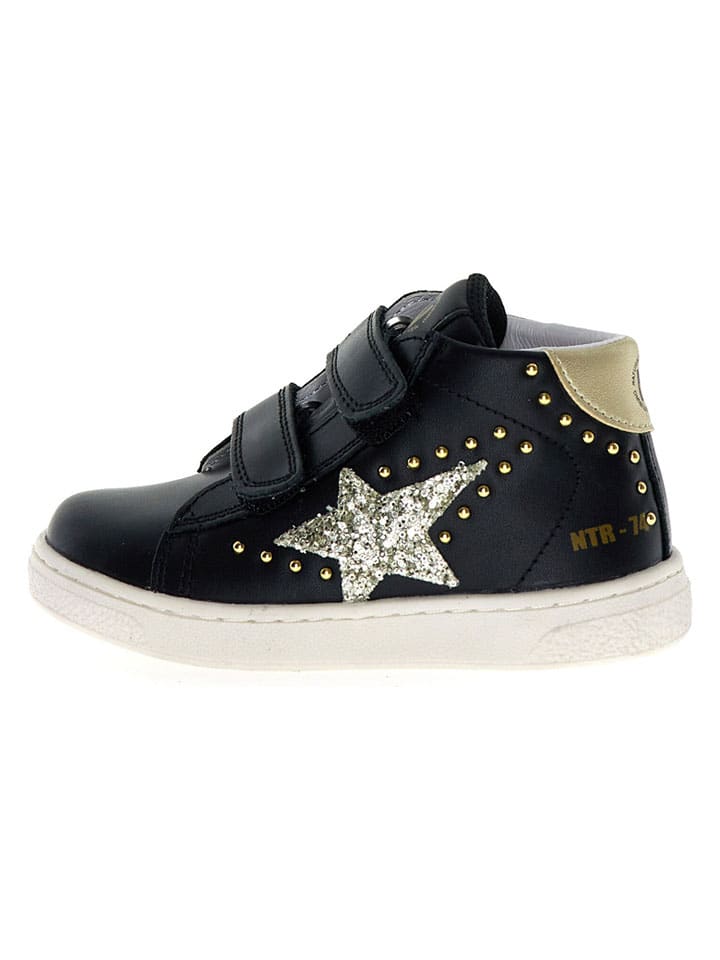 Leren sneakers "Pinn" zwart