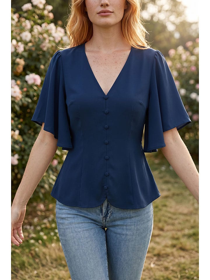 Blouse donkerblauw