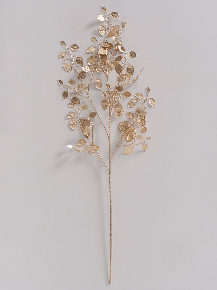 Gałązka dekoracyjna "Eucalyptus" w kolorze złotym - wys. 88 cm