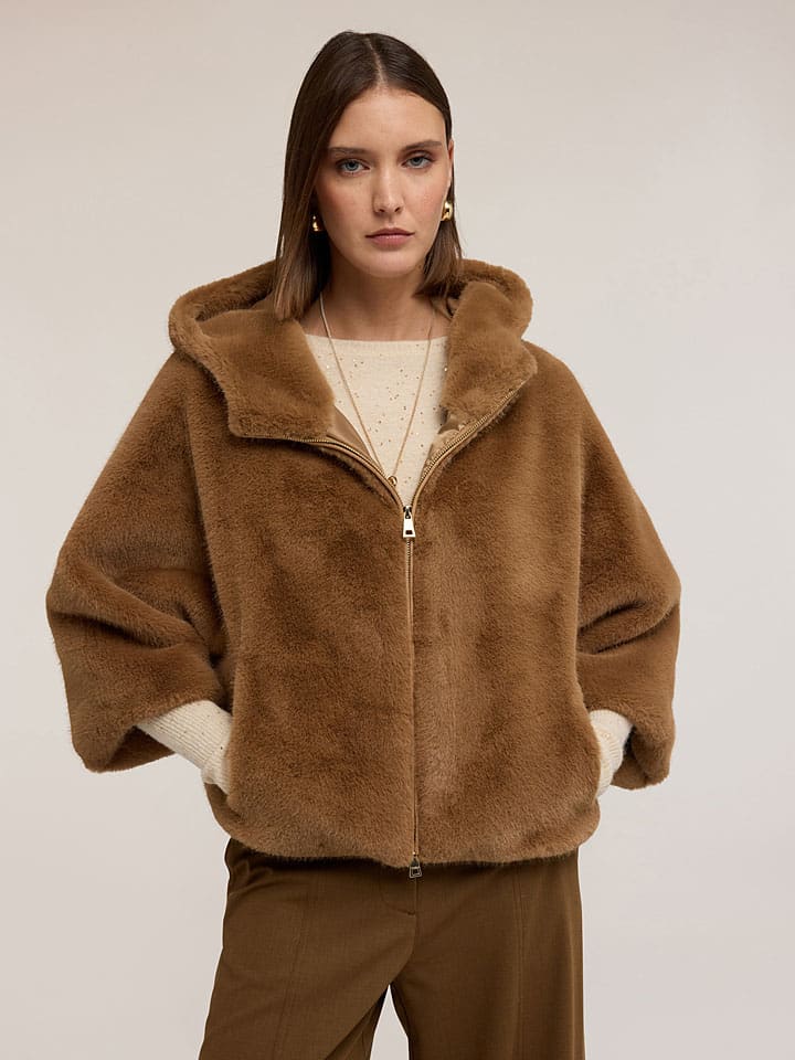 Teddyjacke in Camel
