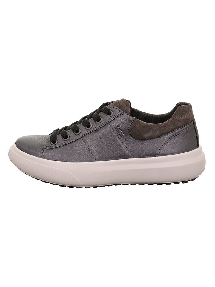 Skórzane sneakersy "Jump" w kolorze antracytowym