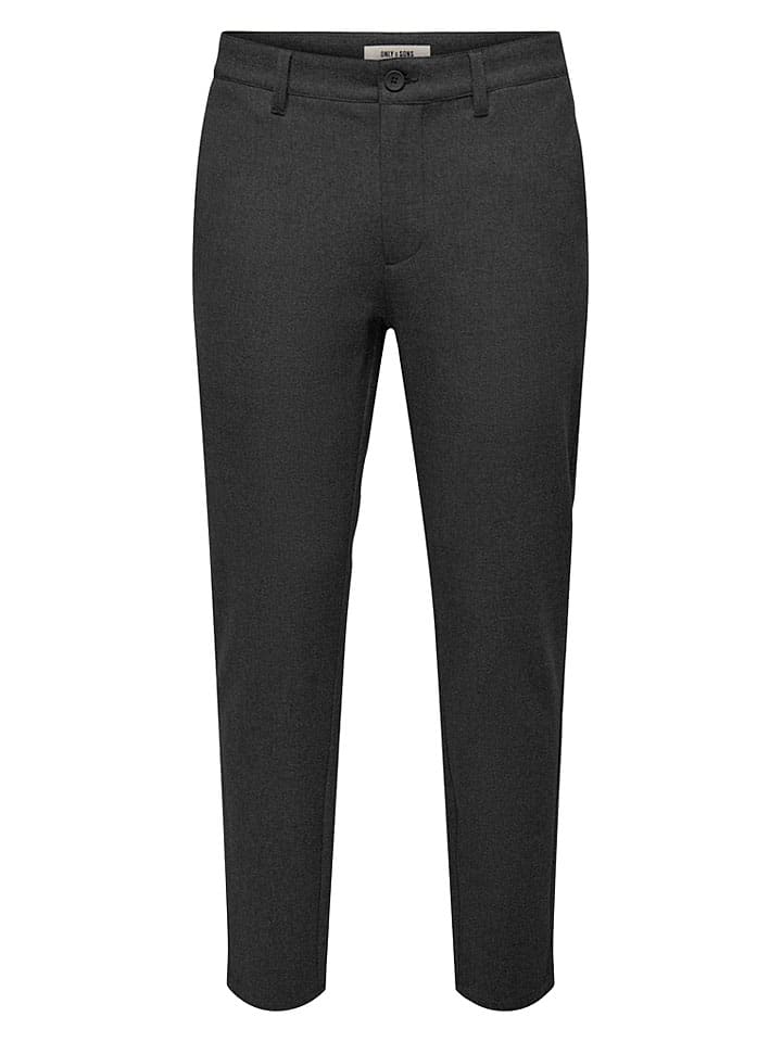 Spodnie chino "Mark" - Slim fit - w kolorze antracytowym