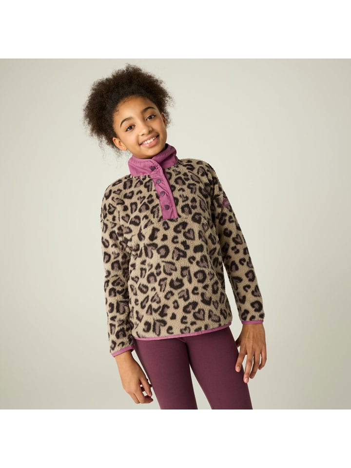 Fleece trui "Eva" beige/roze