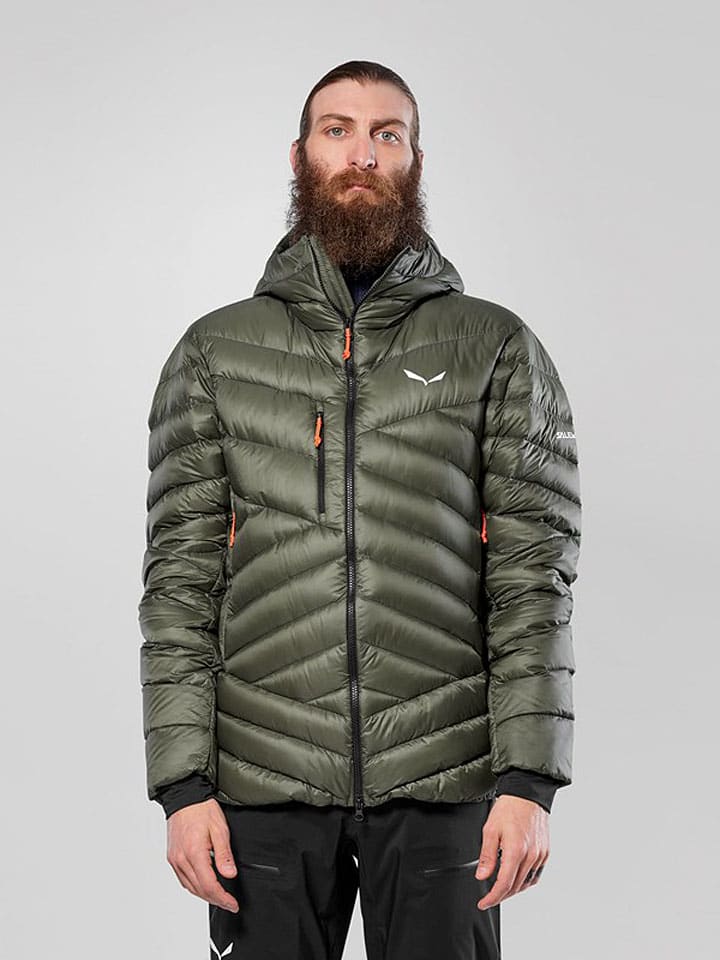 Kurtka puchowa "Ortles Med 3" w kolorze khaki