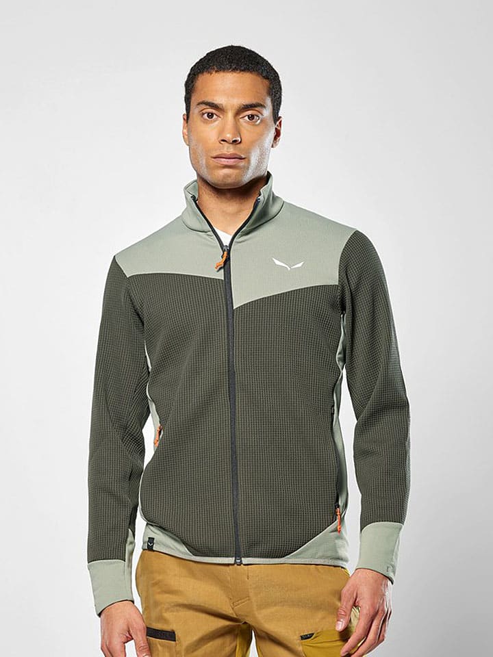 Fleecejacke "Puez Waffle" in Oliv