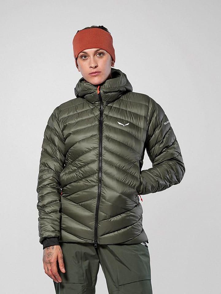 Kurtka puchowa "Ortles Med 3" w kolorze khaki