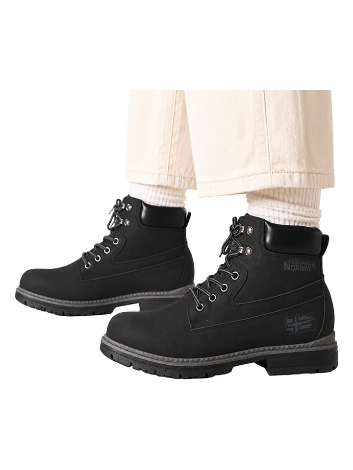 Leder-Boots "Orafa" in Schwarz