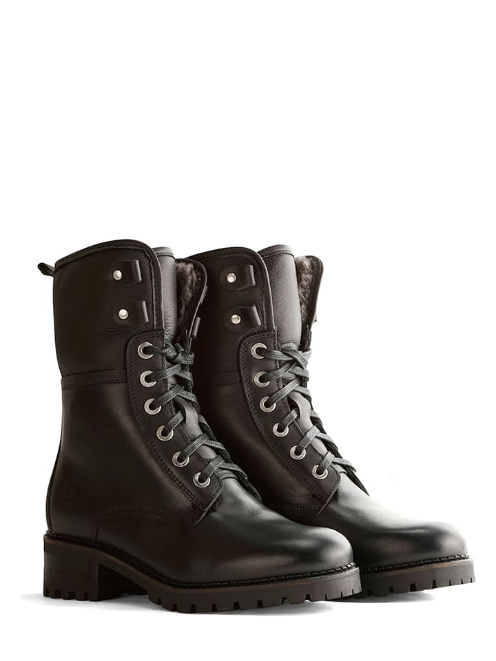 Leren boots "Myre" zwart