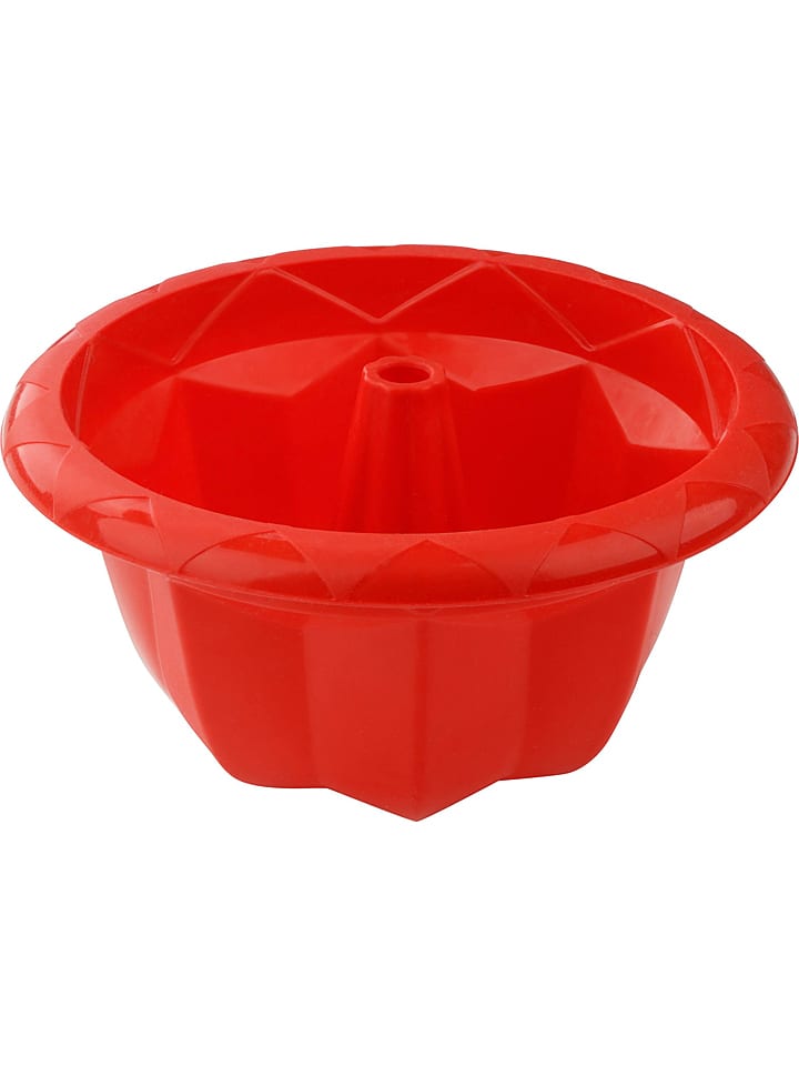 Silikonowa foremka "Flexxibel Love" w kolorze czerwonym - Ø 18 cm
