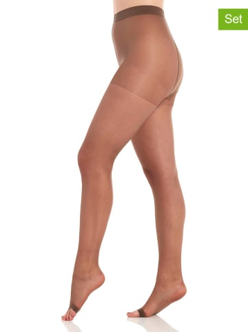 Magic Bodyfashion 2er-Set: Strumpfhosen in Hellbraun