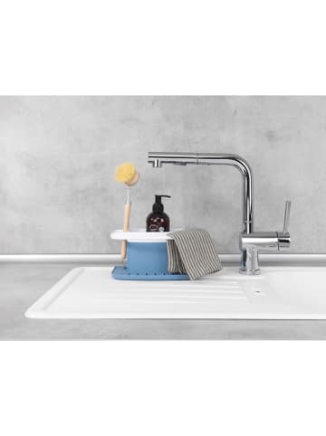 Wenko Gootsteenorganizer "Cosmo" blauw/wit - (B)21 x (H)11 x (D)11,5 cm