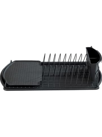 Wenko Abtropfgestell "Basic" in Schwarz - (B)47,5 x (H)11 x (T)26,5 cm