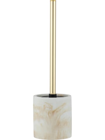 Wenko Toiletborstelgarnituur "Odos" crème/goudkleurig - (H)38 cm