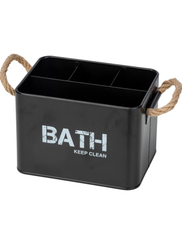 Wenko Aufbewahrungsbox "Gara" in Schwarz - (B)19 x (H)12,5 x (T)13 cm