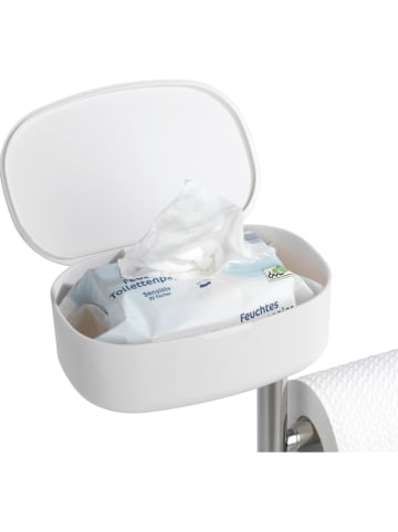 Wenko Toiletborstelgarnituur met box "Rivazza" wit - (B)17 x (H)72,5 x (D)32 cm